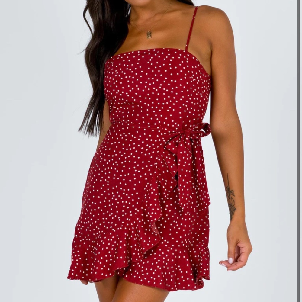 Princess Polly Caesura Mini Dress Wine
